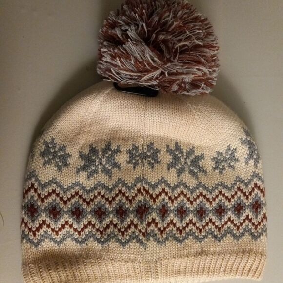 Timberland Beanie w/Inner lining Womens One Size Mauve Beanie Warm Pom Pom - Picture 11 of 11